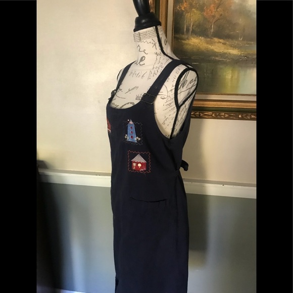 ❤️Women’s Denim Cotton Birdhouse Dress M - Picture 2 of 6